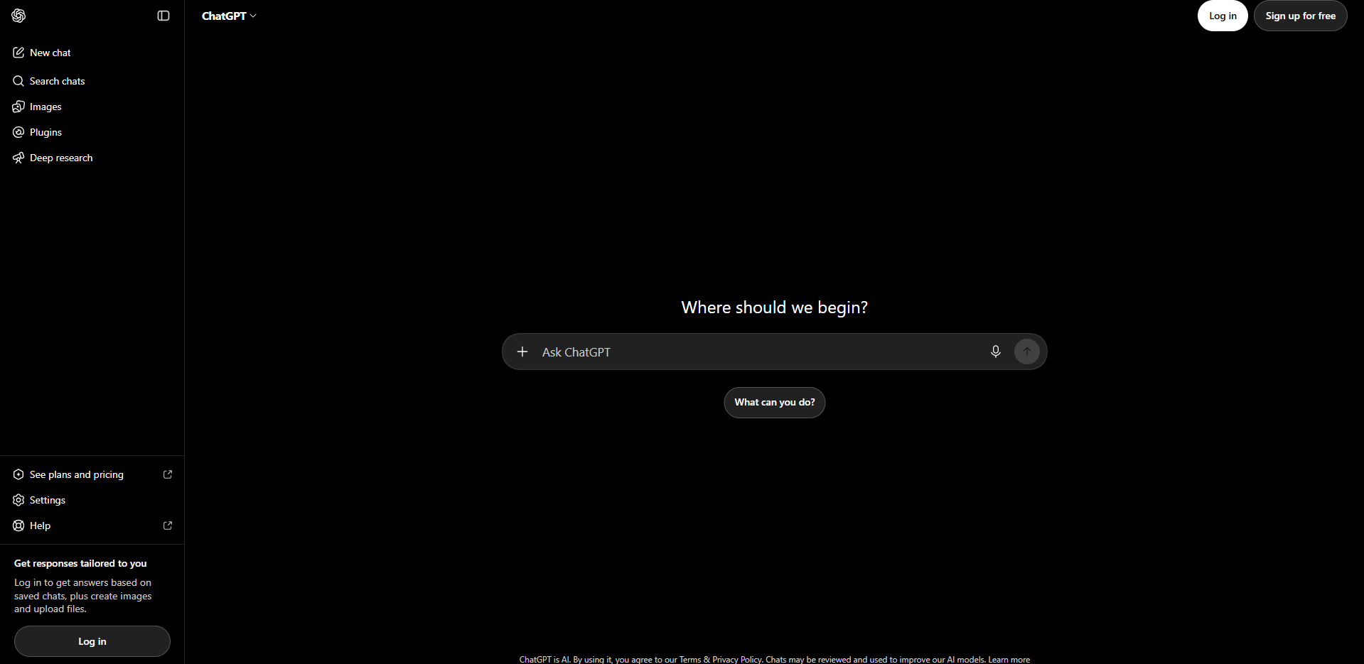 Chatgpt interface