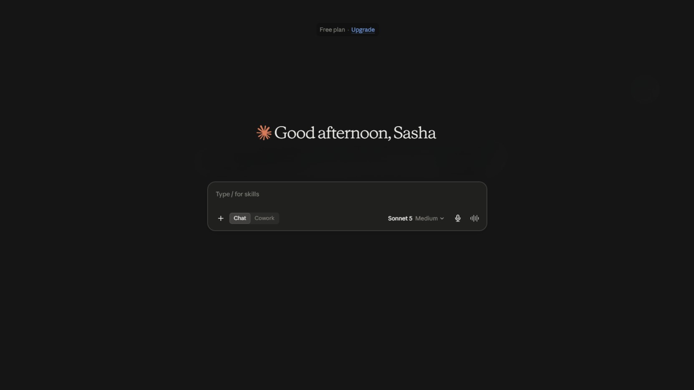 claude interface