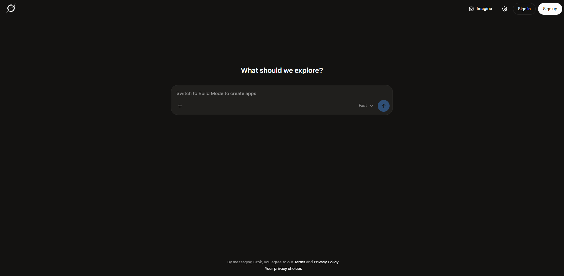 grok bot interface
